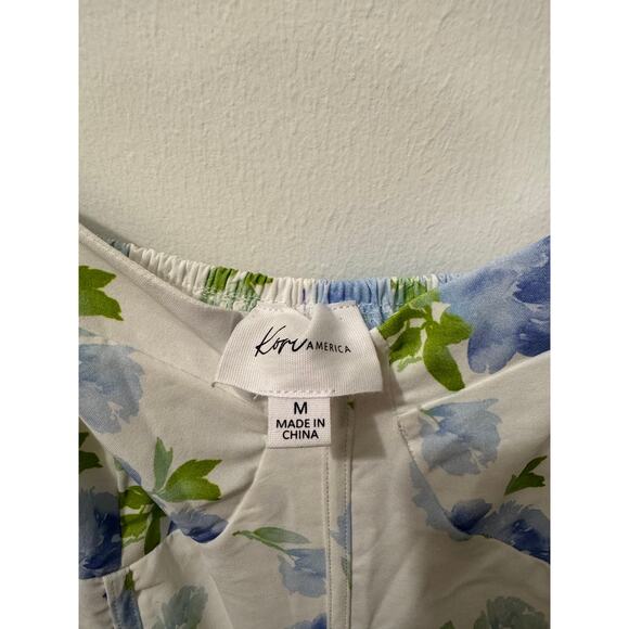 Kori America Bloomie Baby Tiered Dress in Ivory/Blue - Picture 5 of 9